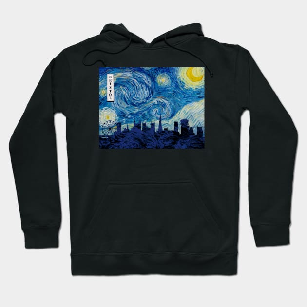 Bristol Starry Night Van Gogh Hoodie by Ferrazi